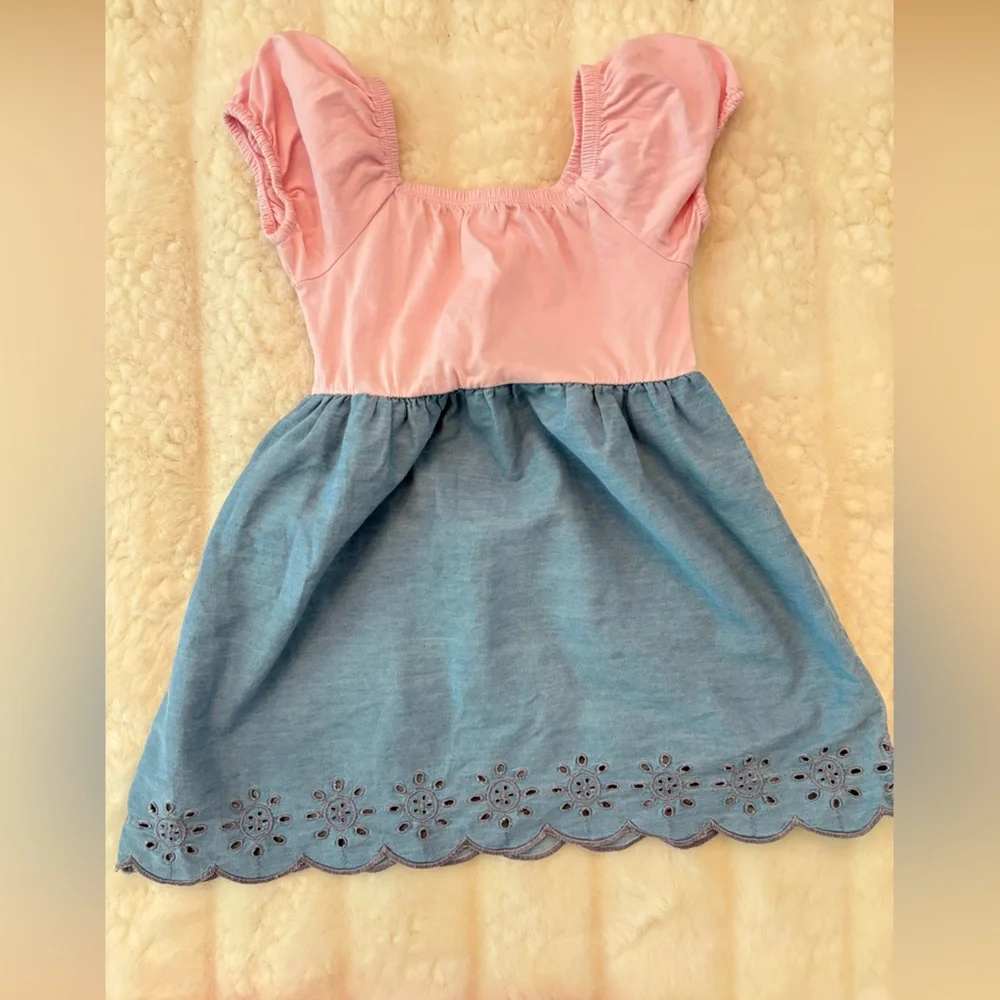 BUNDLE OF 3T girls GAP Pink denim dress and two piece matching Toddler Skirt top